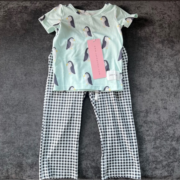 NWT Jane + Jo Penguin Pajama Set Size 2T - Picture 2 of 11